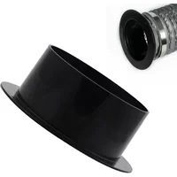50mm/150mm ABS Straight Pipe Flange Connector Ventilation Ducting Exhaust Pipe Air Duct Connectors Home Improvement Accessories