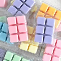 10/20/30Pcs DIY Wax Melt Clamshells Molds, Clear Empty Plastic Square Tray For Wax Tarts Candles