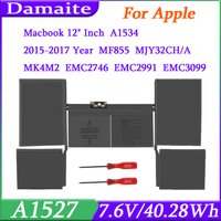 A1527 A1534 Laptop Battery for Apple Macbook Pro 12" A1705 2015 2016 2017 EMC2746 EMC2991 MF855 MJY32CH/A MK4M2 7.6V 40.28Wh