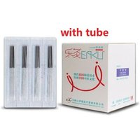 500pc EACU Disposable Sterile Acupuncture Needle Flat Handle Face Body Acupuncture Point Massage Needle with Tube 0.18/25/30mm