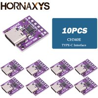 10PCS/LOT CH340E MSOP10 USB to TTL Serial Converter, 5V/3.3V Alternative CH340G Module TYPE-C Interface For Arduino Pro mini