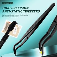 2/3/4/5/6/pcs Tweezers With Rubber Tips Tweezers Rubber PVC Silicone Coated Marring Flat Tip Bent Tip Tweezers Tipped Tweezers