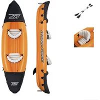 Inflatable Kayak Fishing Boat Portable Water Sport With Paddle Pump And Bag For 2 Persons Size 321X88cm Orange New