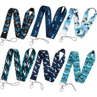 LX787 Shark Whale Lanyards for Key Neck Strap ID Card Badge Gym Key Chain Keys Holder DIY Hanging Rope Keychain Cute Lariat