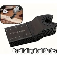 5/10/20pcs Multi-Tool Oscillating Saw Blades - High Carbon Steel, Fit For Wood, Metal & Plastic With Precision Depth Markers