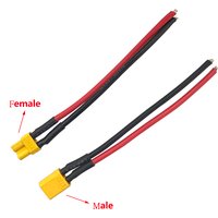 XT30 Plug Male and Female Connector with 100mm 16AWG Wire Cable for Quadcopter RC Fixed wing Lipo Battery FPV Drone charger