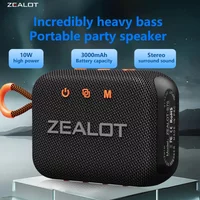 ZEALOT S75 15W Portable Subwoofer Wireless Shower Speaker, Hifi Sound quality, Dual Pairing, 3000mAh Battery, 16 Hours Playtime