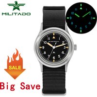 Zegarek Militado ML14 VH31/VH65 Kwarcowy Mechanizm Sweep Szkło Szafirowe Luminescencyjny Wodoszczelny 100m Stal Nierdzewna Zegarek na Rękę