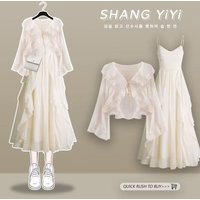 Y2K Long Sleeve Top Shirts And Maxi Dress Bodycon Sexy Spring Summer Two Piece Sets Outfits Women