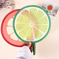 Round Foldable Hand Fans Fruit Style Handheld Folding Fan Portable Pocket Cooling Fans For Summer Events Outdoor Travel Supplies