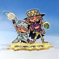 JoJo's Bizarre Adventure Steel Ball Run Gyro Zeppeli Johnny Joestar Acrylic Figure Stand Plate Desk Decor Ornament Props