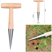 Home Gardening Wooden Planting Seeds And Bulbs Tools Hand Digger Seedling Remover Seedling Lifter Seed Planter Tool