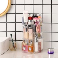 360-Degree Rotating Cosmetic Storage Rack (with Adjustable Shelves) โ Heavy-Duty, Power-Free Cosmetic Storage Cabinet, Suitable for Bathroom Vanity, Makeup Table โ Perfect Gift for Women