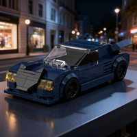 219pcs MOC Hush Batmobile Super Heroes DCD Model Building Blocks Toys Construction Christmas Gift Idea Education Brick Birthday