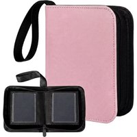 Album de cartes à collectionner portable avec 40 pochettes, format 3x4 pouces, porte-cartes photo en cuir diamanté, classeur de cartes miniature durable, collection de cartes