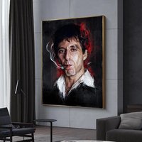Gangster Film Tony Montana Poster und Drucke Leinwand Malerei abstrakte Filmfigur Wand kunst Bilder für Wohnzimmer Wohnkultur