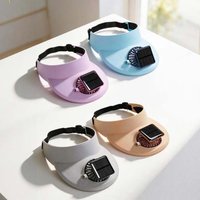 Portable Breathable Summer Fan Sunhat Sun Protection Wide Brim Solar Fan Cap Strong Wind USB / Solar Powered Fisherman Hat Sport
