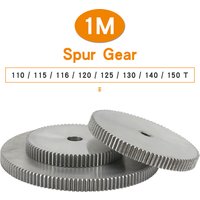 Flat Gear 1M-110/115/116/120/125/130/140/150T SC45# Carbon Steel Soft Teeth Surface Gear Wheel For Transmission Parts