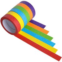10M Painters Colored Masking Tape Rainbow Colorful Craft Art Paper Tape For Kids Labeling Arts Crafts DIY Decoration Teaching