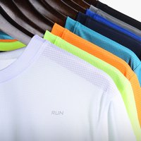 Summer Mens Quick Dry Running Bodybuilding Shirts Sport Gym t Shirt Men Short Sleeve Fitness Tops Oversized t-Shirt Jersey image 4