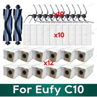 Compatible for Eufy C10 Robot Vacuum Accessories Main Brush Hepa Filter Side Brush Dust Bag Replacement Parts