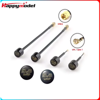 HappyModel 5.8GHz 2.5dB Lollipop Omni Antenna – 150mm SMA, 60mm UFL, RHCP/LHCP, 5500-6000MHz for RC FPV Racing Drones