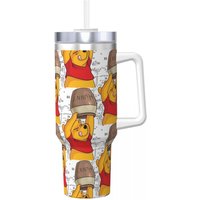 Stainless Steel Tumbler Winnie The Pooh Animation Coffee Mug Heat Preservation Cold Drink Mugs Cup Travelist Design Water Bottle