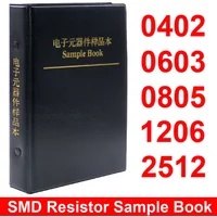0402 0603 0805 1206 2512 Zestaw rezystorów chipowych SMD SMT 0R-20M Smd DIY Przykładowa książka