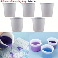 5/10pcs 50ml Silicone Measuring Cup Tools Round Silicone Mold Epoxy Split Cup DIY For Casting Resin Mold Art Kitchen Lab