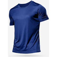 Quick-drying Men Running Shirts Fitness Compression Gym Polyester Sports T-shirt Black 2023 Workout Training Muscle Fit Clothing
