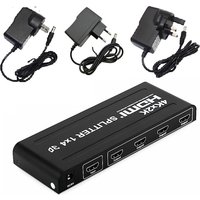 EU US UK Plug 1 in 4 out HDMI Splitte 1x4 4kx2k 3D HDMI Hub adapter 1 In 4 Out Video Converter for DVD Camera PC To 4 TV Monitor