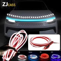 12V Car LED Daytime Running Light Scan Starting Car Hood Light Strip 1.5m/1.8m/2m/2.2m/2.4m Waterproof Auto Decorative Neon Lamp