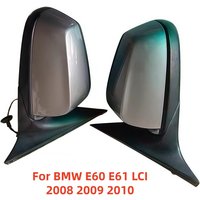 Black Paint Power Fold Auto Dimming Heated Rear Mirror Assembly OE:51167189611 51167189612 For BMW E60 E61 LCI 2008 2009 2010