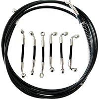 AliExpress NONE M10 0°~28°~90° Motorcycle Dirt Bike Braided Line Steel Brake Hose Cable Hydraulic Banjo Pipe 30-500cm Universal Racing Silver