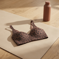Anti-sagging Close-fitting Seamless Leopard Bra Shockproof Lace Deep V Brassiere Beautiful Back Underwear for Women Running
