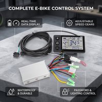 New Electric Bike Controller 24V‑48V Brushless Controller with LCD Display Panel E-scooter Meter Control 250W/350W For Cycling