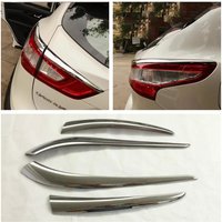 For Nissan Qashqai J11 2014 2015 2016 2017 ABS Rear Light Lamp Eyebrow Frame Cover Trim Garnish Moulding Car Styling Accessories