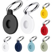 Cover For Apple Airtags Case Liquid Silicone Protective Shell Tracker Accessories Anti-scratch Sleeve With Keychain AirTag Cover
