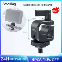 SmallRig DSLR Rig System 15mm Rod Clamp with 1/4" Thread Hole to Attach Camera Microphones/Sound Recorders Aluminum Alloy -860B
