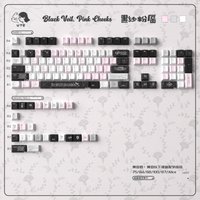 Pink Cute Keycaps Dye-sub Cherry profile PBT keycaps sets Customized Girls key caps For MX 61/68/96/104 Mechancial keyboard
