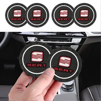Car Water Cup Bottle Holder Anti-slip Pad Silica Gel Mat For Seat Leon FR Cupra Ibiza 6l Altea Racing Exeo Formula E-Racer Ateca