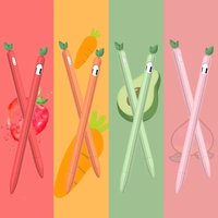 Cute Vegetable Soft Silicone Protection Cover For Apple Pencil 2 1 Case Non-slip Sleeve For Apple Pencil 1st 2nd Generation Case