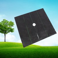 10pcs Square Weed Barrier Fabric Garden Tree Protection Weeds Mat with Hole for Tree Root Grass Control Grow Ground Covering