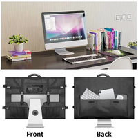 27" Monitors Carrying Case Quick Release Buckles Supplies Folding with Rubber Handle Protective Travel Bag for Cable Home Travel