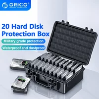 ORICO 5/10/15/20 Bay 3.5'' Hard Drive Aluminum HDD Protector Box with Locking Protection for 2.5 3.5 M.2 Hard Drive Storage Box