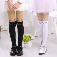 Lovely warm children Baby tights printing Cartoon Animal Bear Sweet Kids pantyhose cat kawaii Knee tattoo Student girls stocking