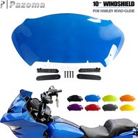 Motorrad 10" Windschutzscheibenverkleidung Windabweiser Windschild PC für Harley Touring CVO Road Glide 2023-24 2025 2026 FLTRX FLTRXSE