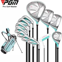 PGM Women Golf Clubs Set with Golf Bag Stainless Steel / Carbon Shaft Iron Wood Driver Beginer Training Golf Supplies LTG051