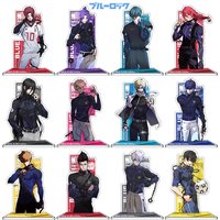 15cm Blue Lock Anime Peripheral Figure Isagi Chigiri Bachira Nagi Karasu Acrylic Stand Figure Desk Ornament Model Toy Kids Gift