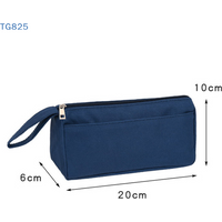 【AN】Fashion Portable Oxford Pencil Case Simple Double Layer Stationery Box Children Pencil Bag Large Capacity Pencil Case Gifts